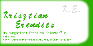 krisztian erendits business card